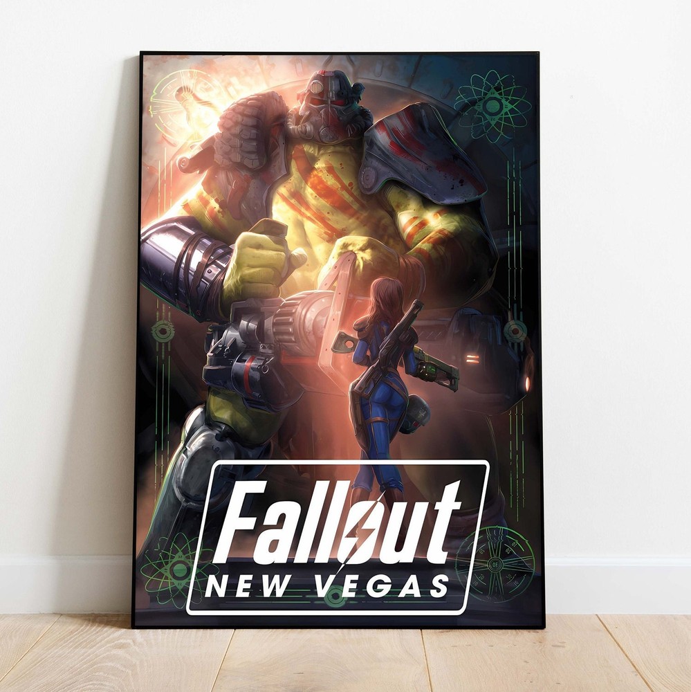 Fallout New Vegas Poster | Post-Apocalyptic RPG Video Game Wall Art Print