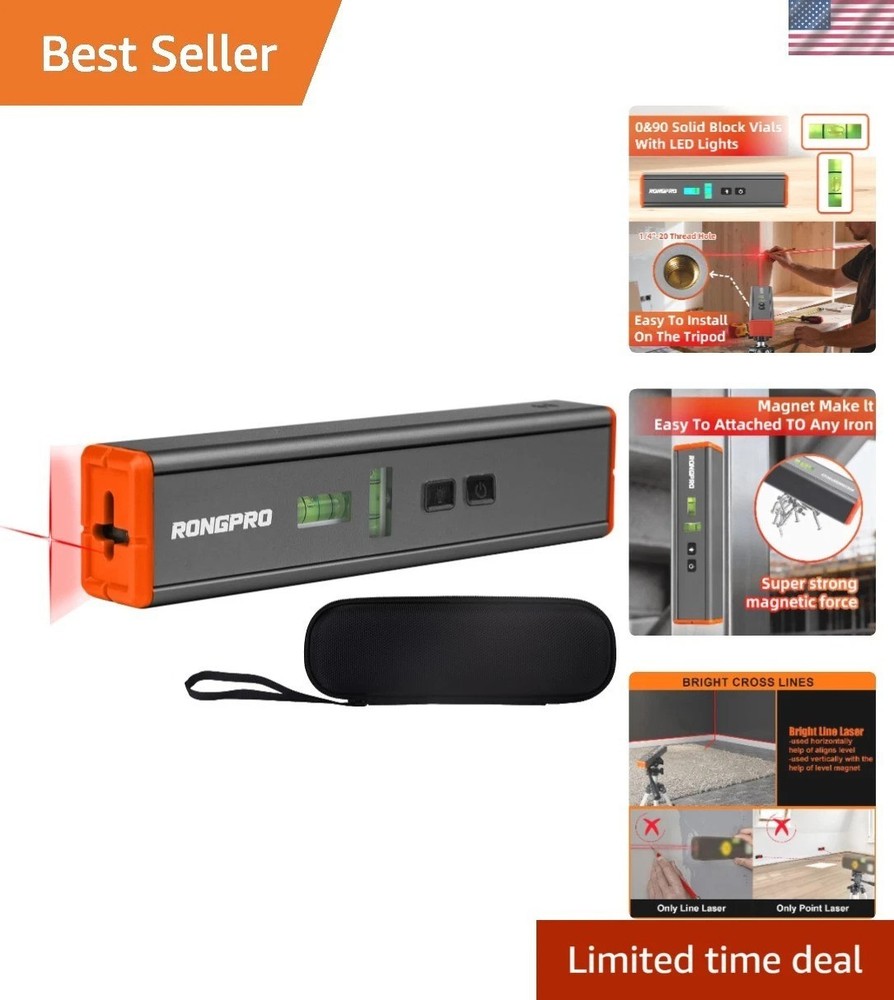 Accurate 15Ft Magnetic Laser Level with LED for Home Renovation & Decoration-image