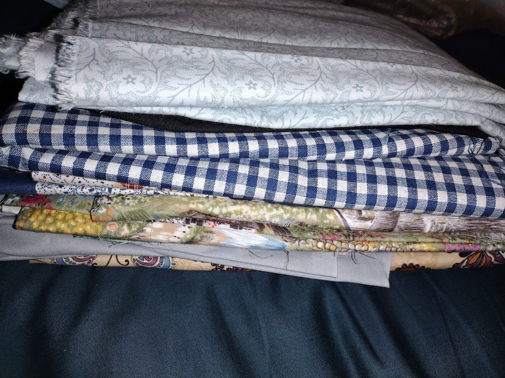 3.5 Pounds of Remnants & Pieces Fabric Craft Lot Quilting Sewing Mixed Materials