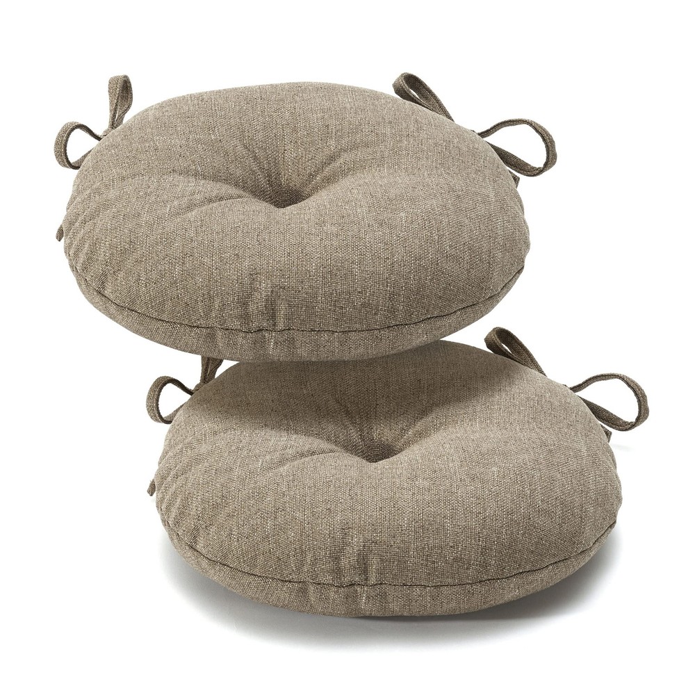Cojines de asiento redondos para exteriores Bistro, Wellfleet Bay Woven Revolution Performance...