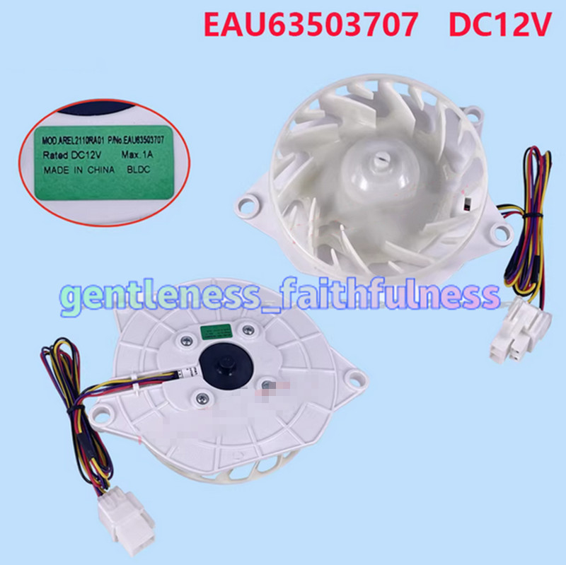 1PC EAU63503707 Refrigerator Evaporator Fan Motor 12V Cooling Fan Freezer Parts
