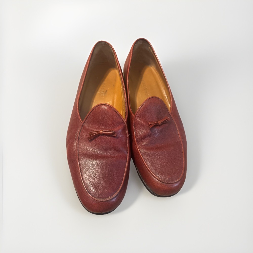 A. Testoni Dinamico Men’s 10.5 US Loafers Made in Italy Shoes Brown