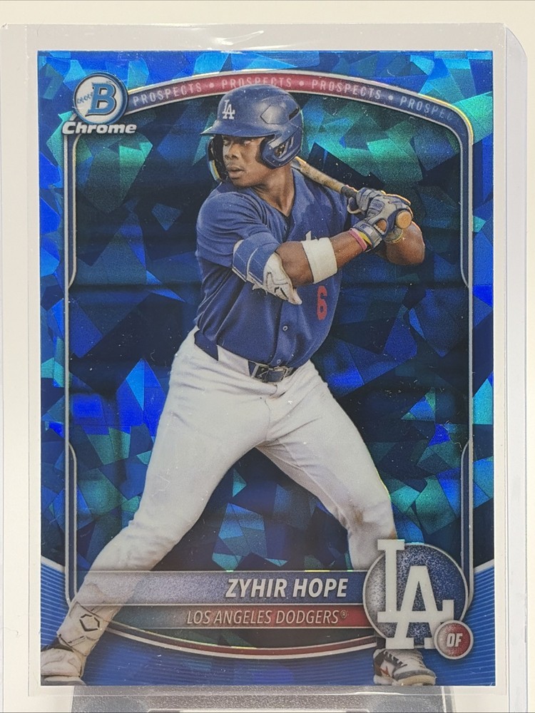 2025 Bowman Chrome Sapphire ZYHIR HOPE Blue Refractor #BCP-2 Dodgers Prospect..
