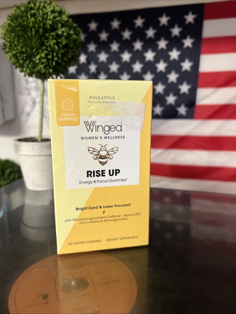 Winged Rise Up Energy and Brain Boost Gummies 60ct Exp 1/26