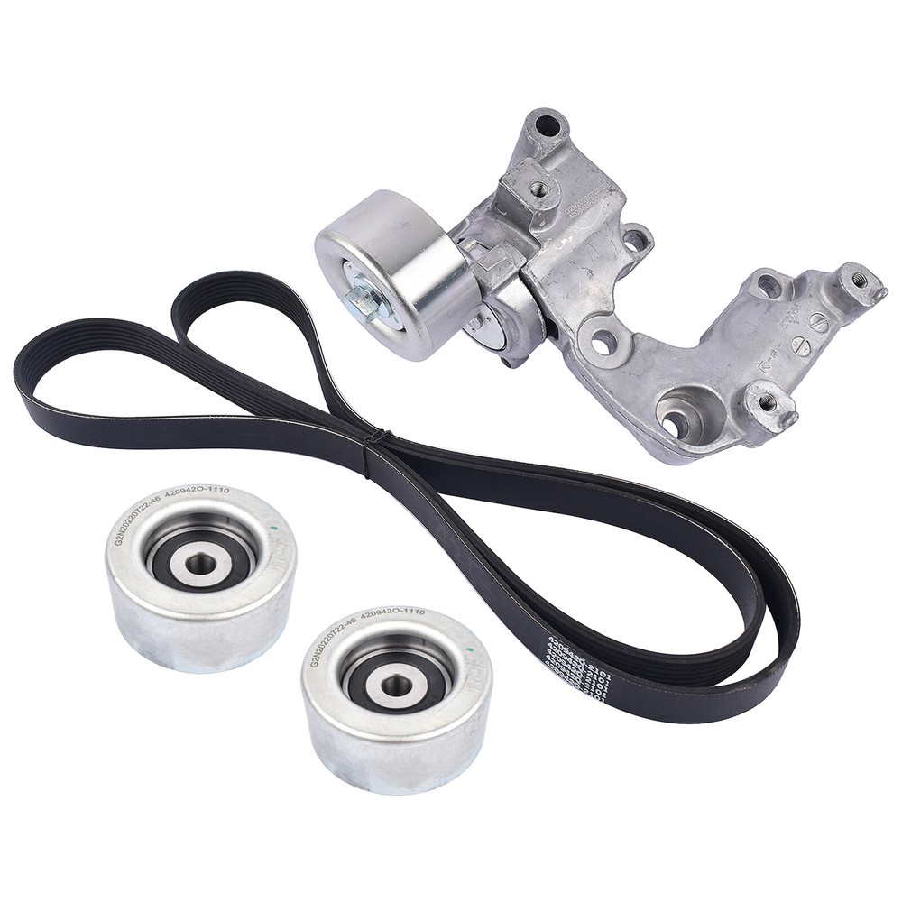 Serpentine Drive Tensioner Belt + Idler Pulley Kit For 06-10 Toyota Sienna 3.5L