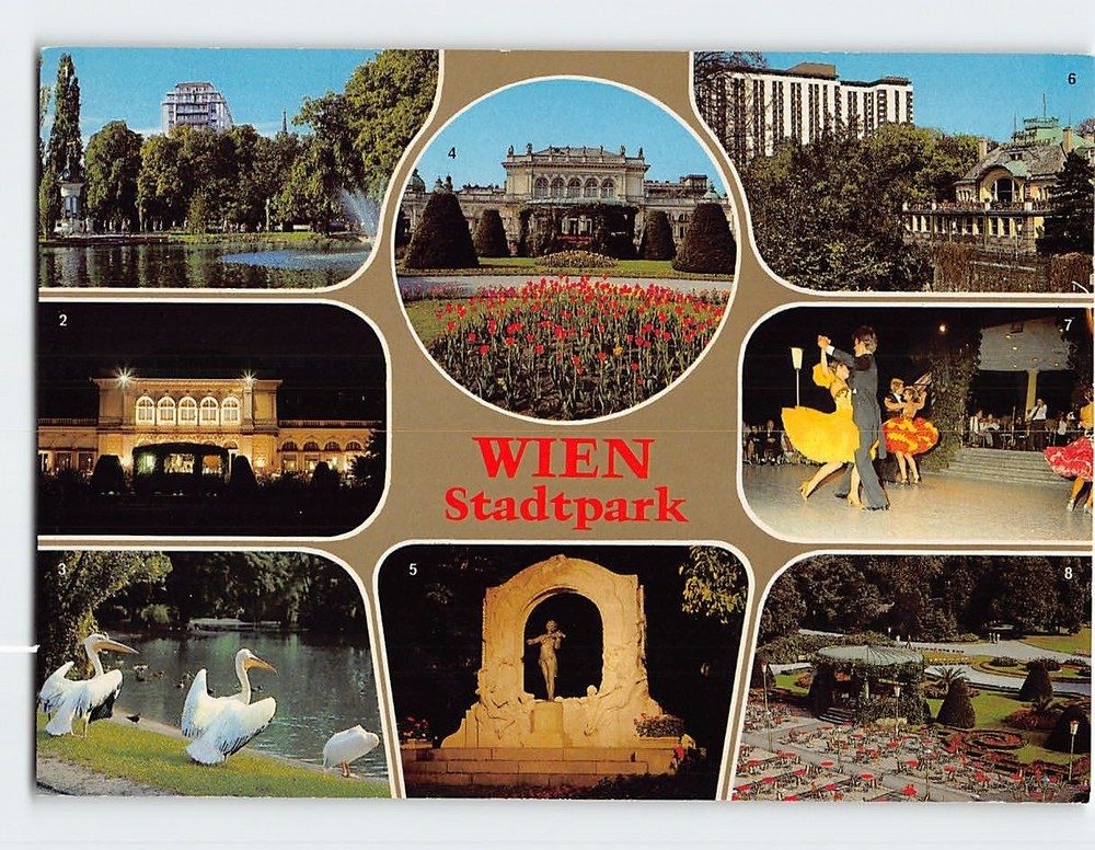Postcard Stadtpark Vienna Austria