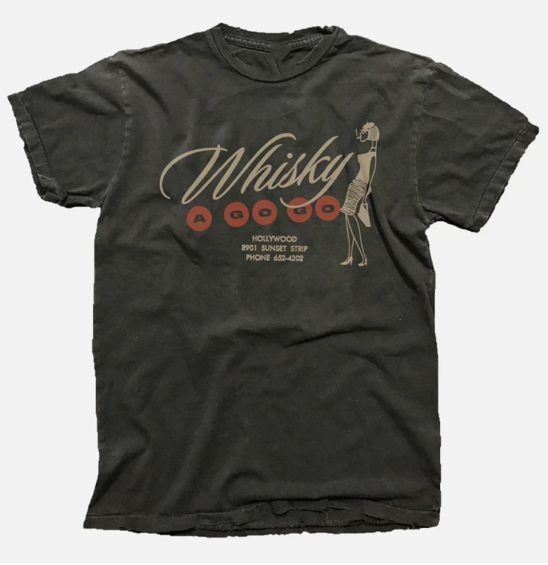 Whiskey A Go Go Black T-Shirt BLACK S-5XL Short Sleeve