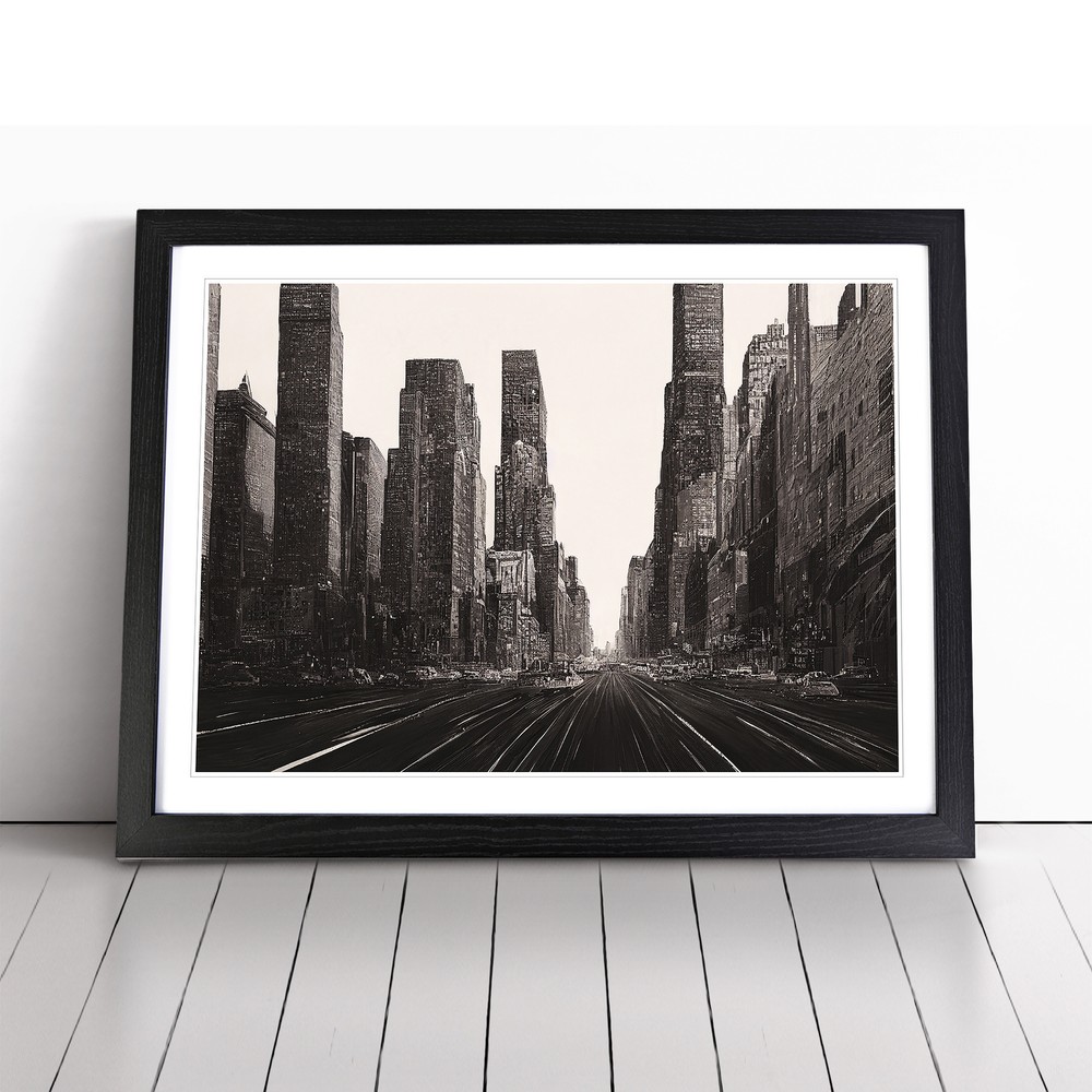 Vintage New York Skyline Vol.2 Wall Art Print Framed Canvas Picture Poster Decor