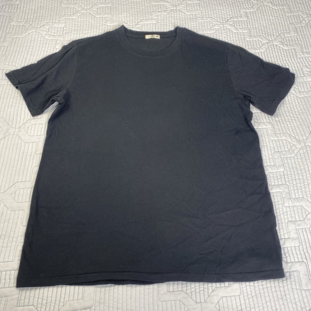 Flint & Tinder Shirt Mens Medium Black 100% Cotton Tee Casual Preppy USA