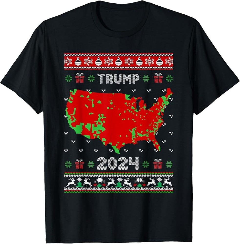 Accurate Map Of 2024 Election Results Ugly Sweater T-Shirt-image