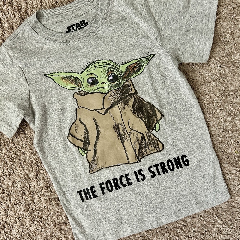 Kids Star Wars I The Mandalorian I The Child Grogu Gray T Shirt I Size 4T I EUC