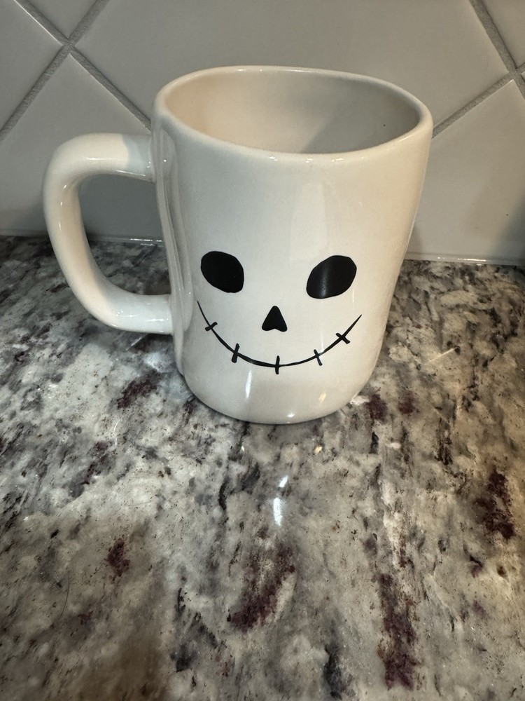 Rae Dunn Nightmare Before Christmas JACK SKELLINGTON 2 Sided SPOOKY Mug NWT