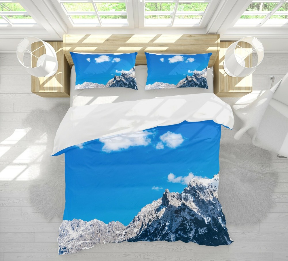 3D Snow Mountain ZHUA232 Bed Pillowcases Quilt Duvet Cover Set Queen King Zoe
