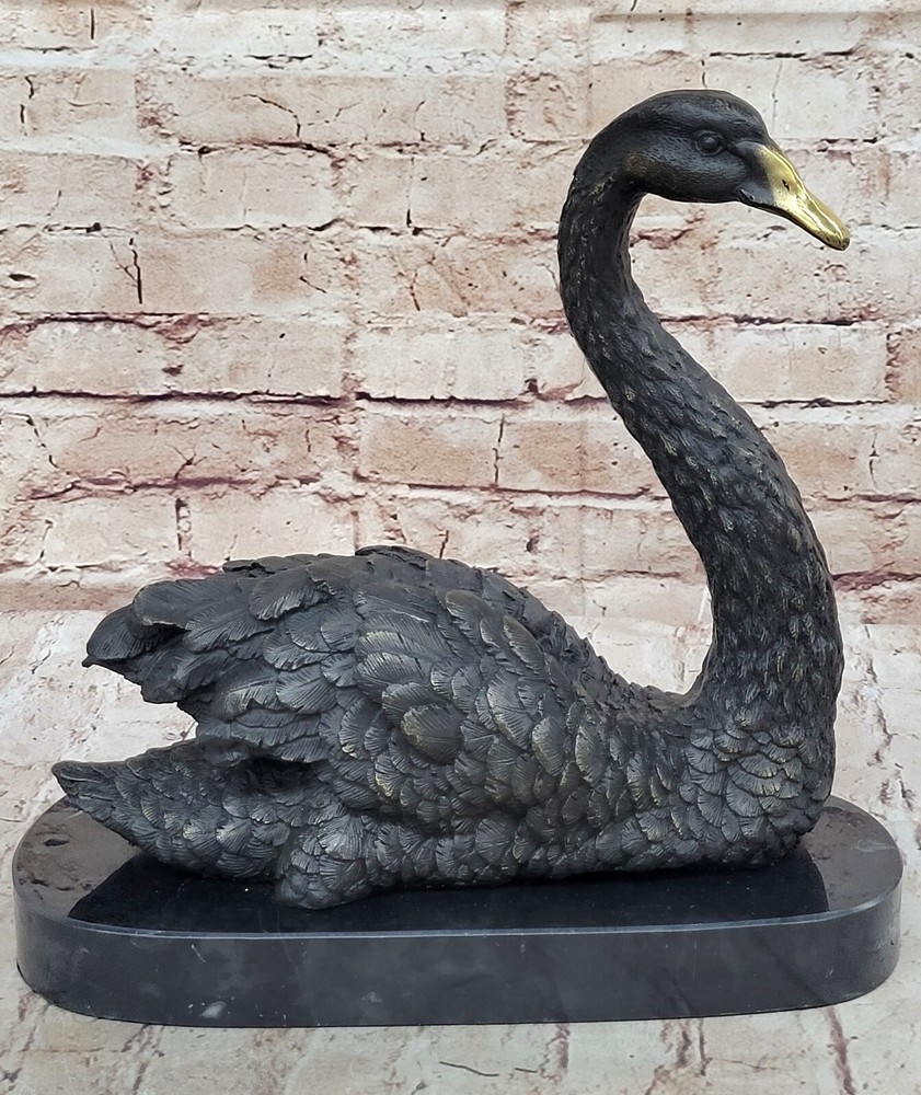Happy Bronze Animal Family Statue Hot Cast Metal Swan Sculptures Hand Made Sale