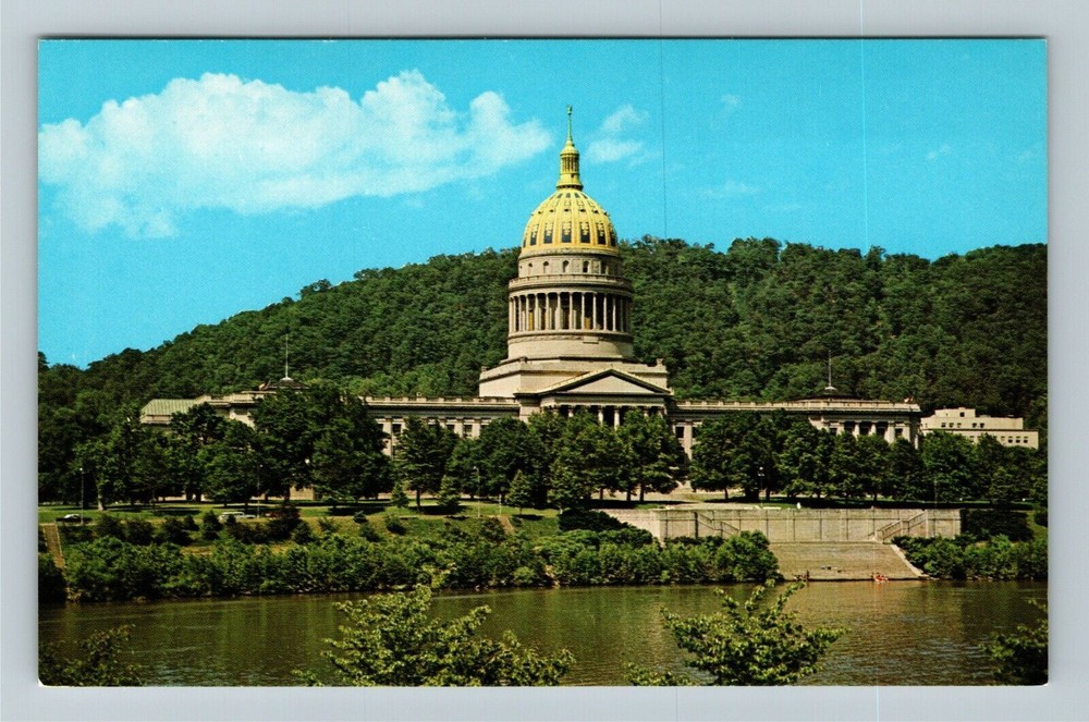 Charleston WV-West Virginia, State Capitol Building, Vintage Postcard