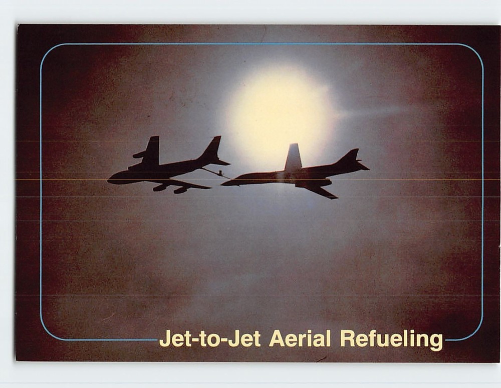 Postcard Jet-to-Jet Aerial Refueling United States Air Force KC-135 Stratotanker