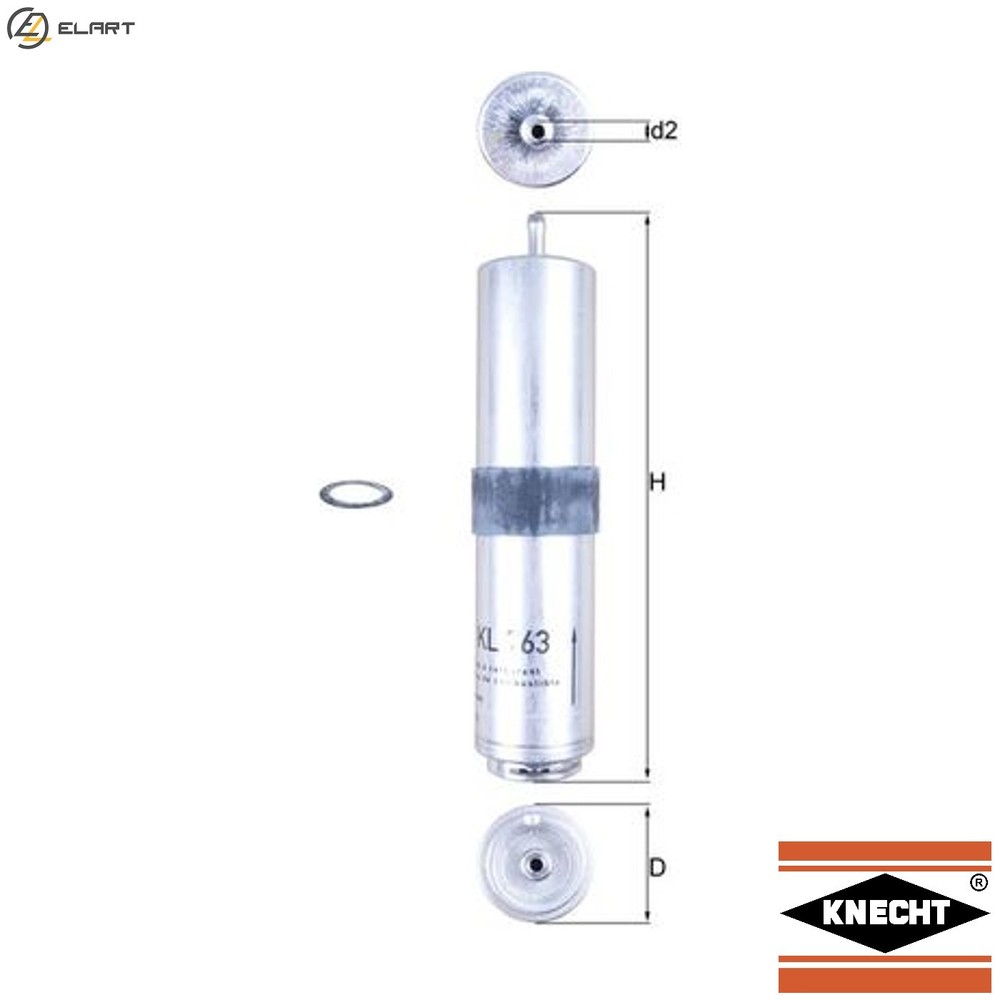 FUEL FILTER KL 763D FOR ALPINA BMW X1/SUV/E84/SAV X3/F25 X4/F26 2.0L 4cyl D3 XD3