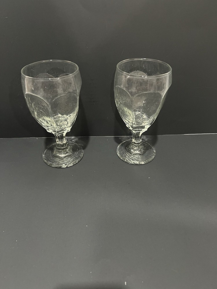 Vintage Libby Clear Chivalry Ice Tea Water Glasses Goblets Set Of 2