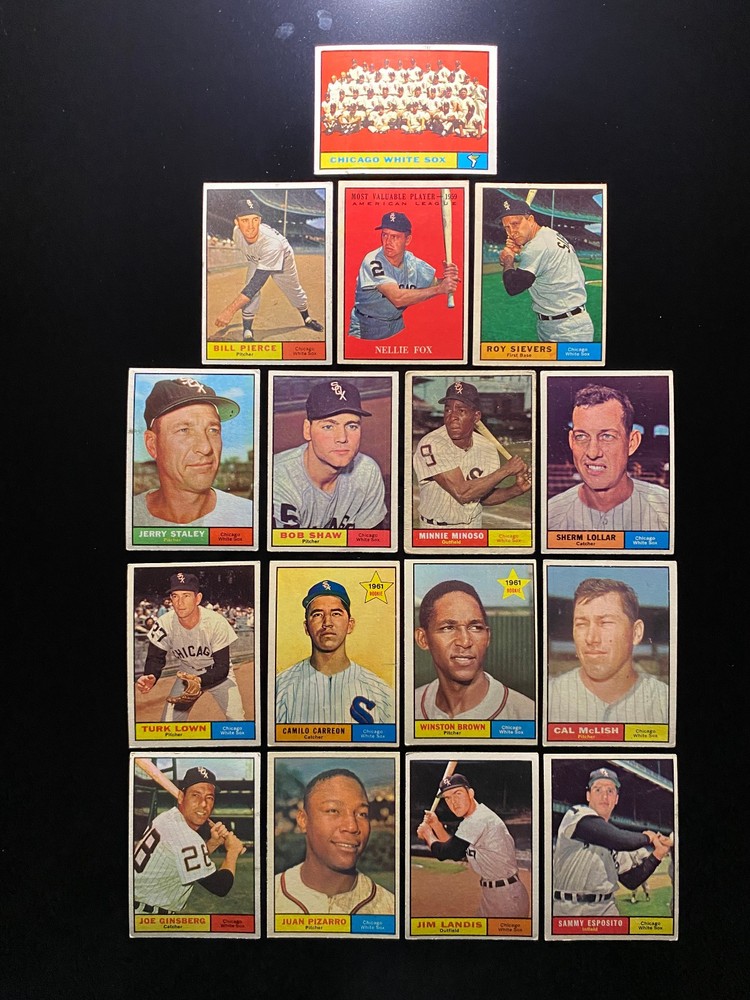 CHICAGO WHITE SOX 1961 Topps Partial Team Set! (16 Cards) Fox,Pierce,Sievers+