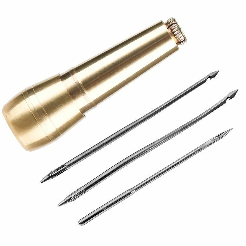 4Pcs/Set Canvas Leather Sewing Awls Taper Craft Needle Kits Hand Stitching Tools