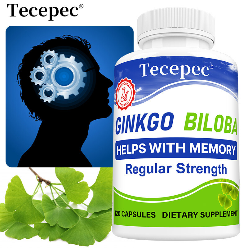 Organic Ginkgo Biloba 500mg Capsules for Memory & Focus Support