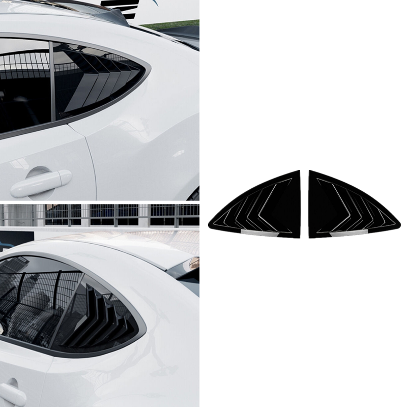 For BRZ Toyota GT86 FR-S 13-20 Gloss Black Vent Side Window Louver Cover Decor