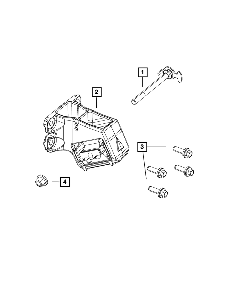 Genuine Mopar Engine Mount Isolator 68363309ac