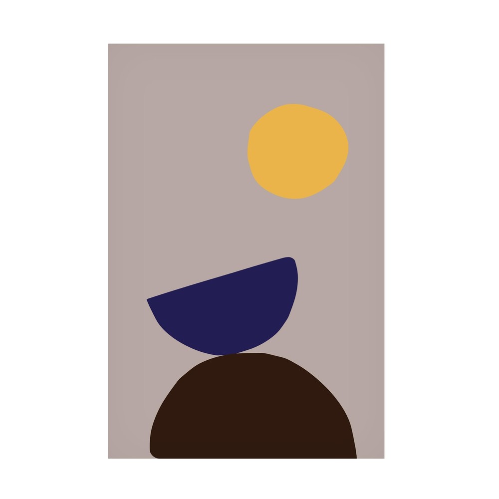 Canvas Wall Art - Pictufy Studio 'Organic Shapes 07' Wall Art for Living Room...