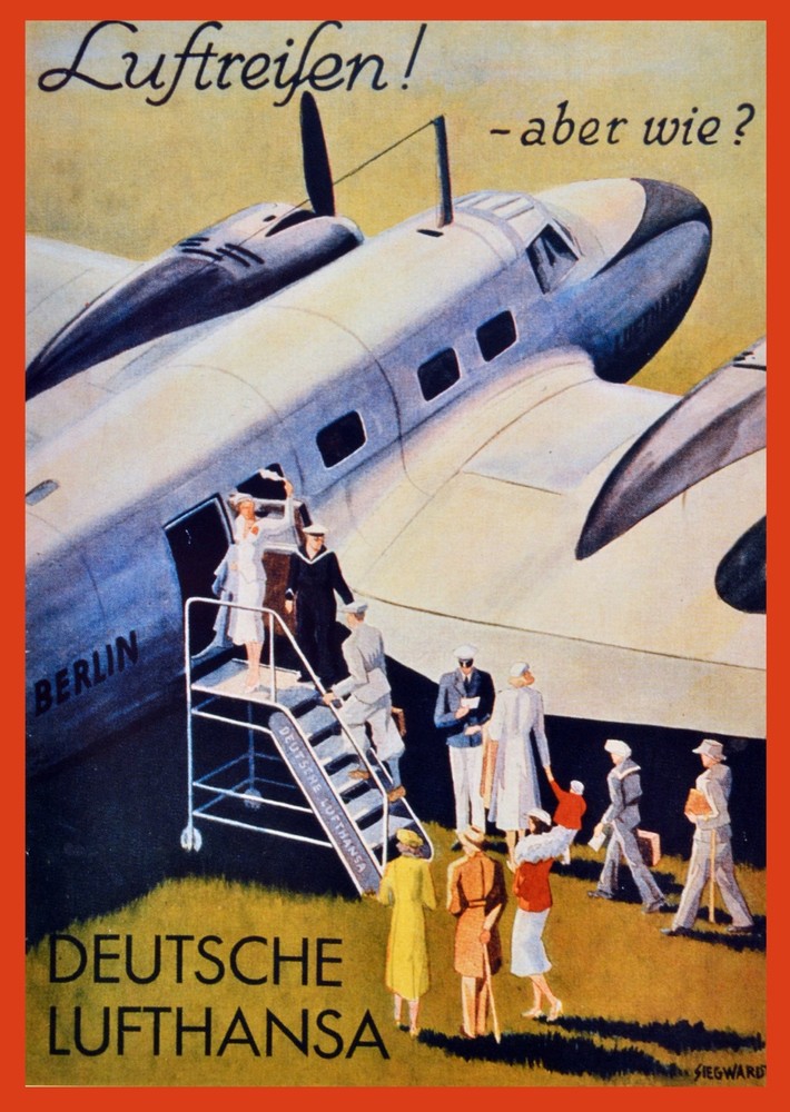 Travel Decoration Poster.Home Room Interior design.Lufthansa.6599