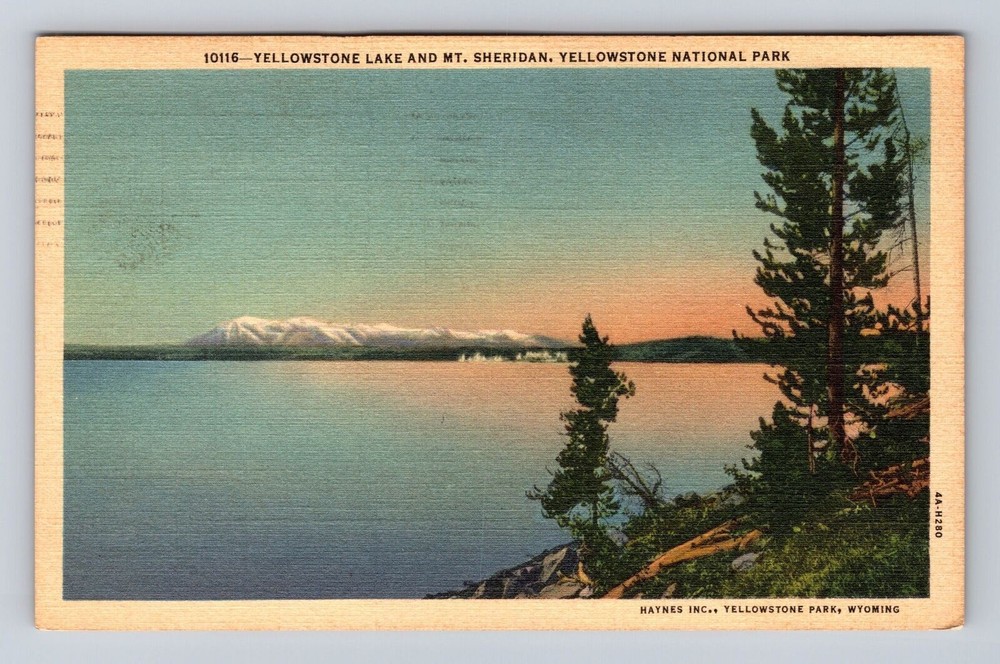 Yellowstone National Park, Yellowstone Lake, Series #10116 Vintage Postcard