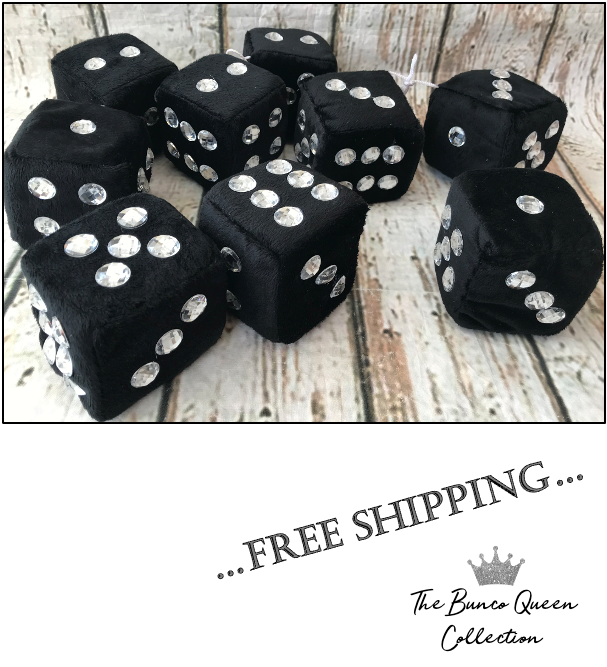 Qty 10  Black Bling 3