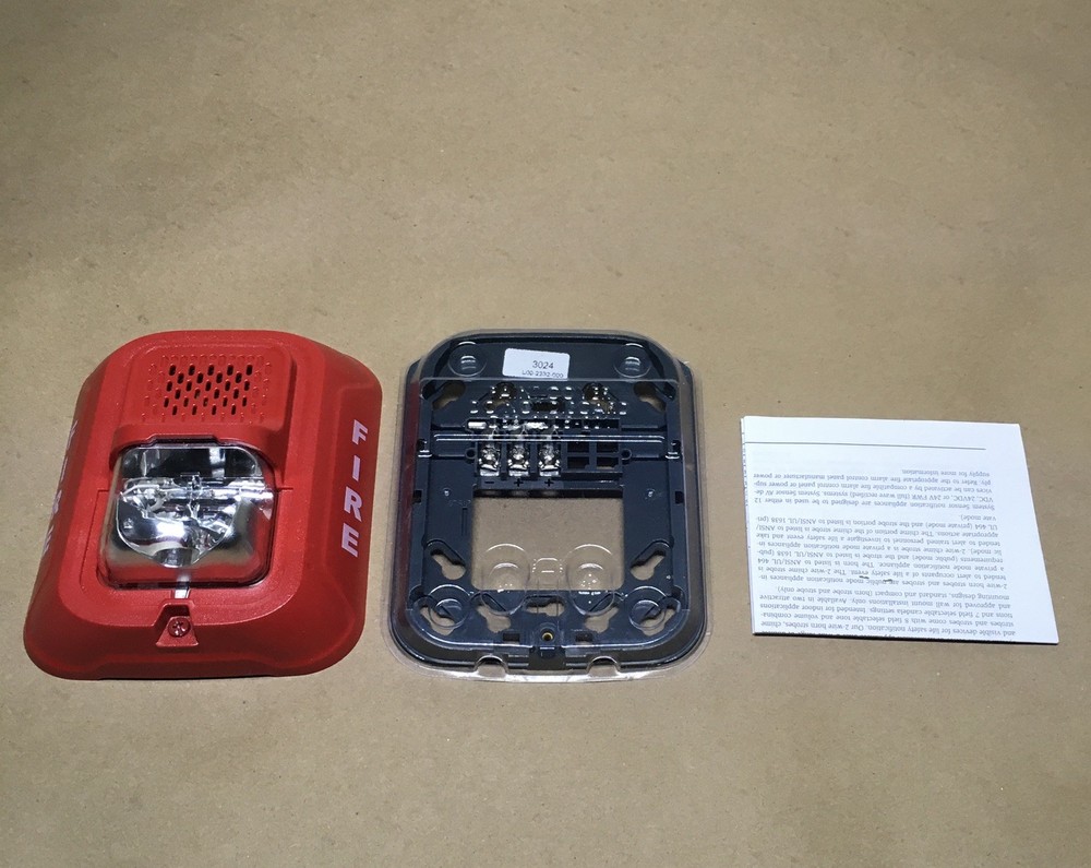 System Sensor P2RL Wall Horn Strobe Red Fire 2-Wire New OEM