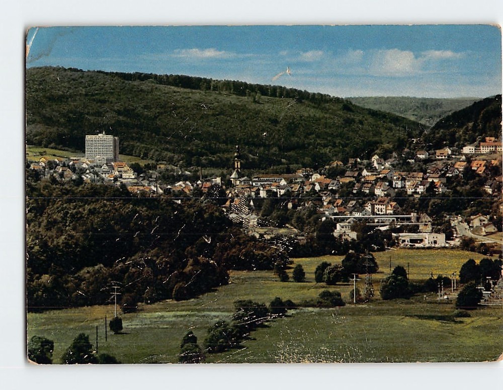 Postcard Panoramic View Bad Brückenau Germany