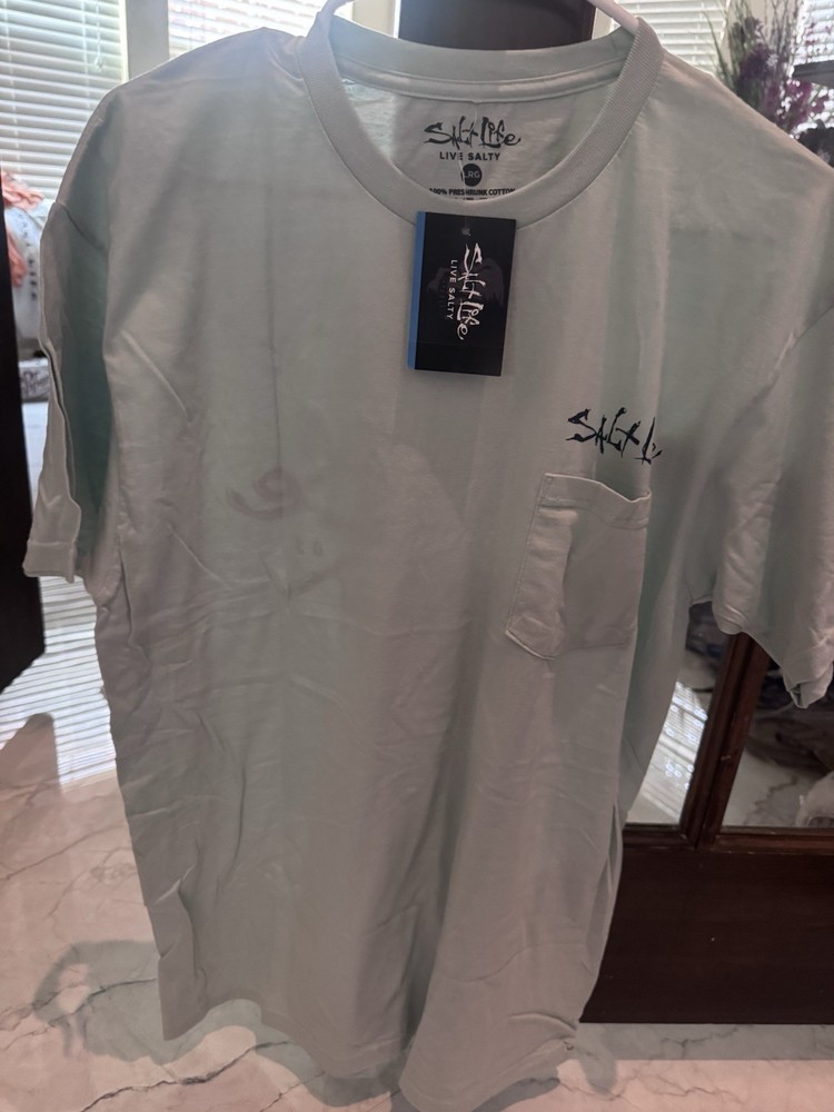 Salt Life Short Sleeve Graphic Tshirt Size Large NWT White