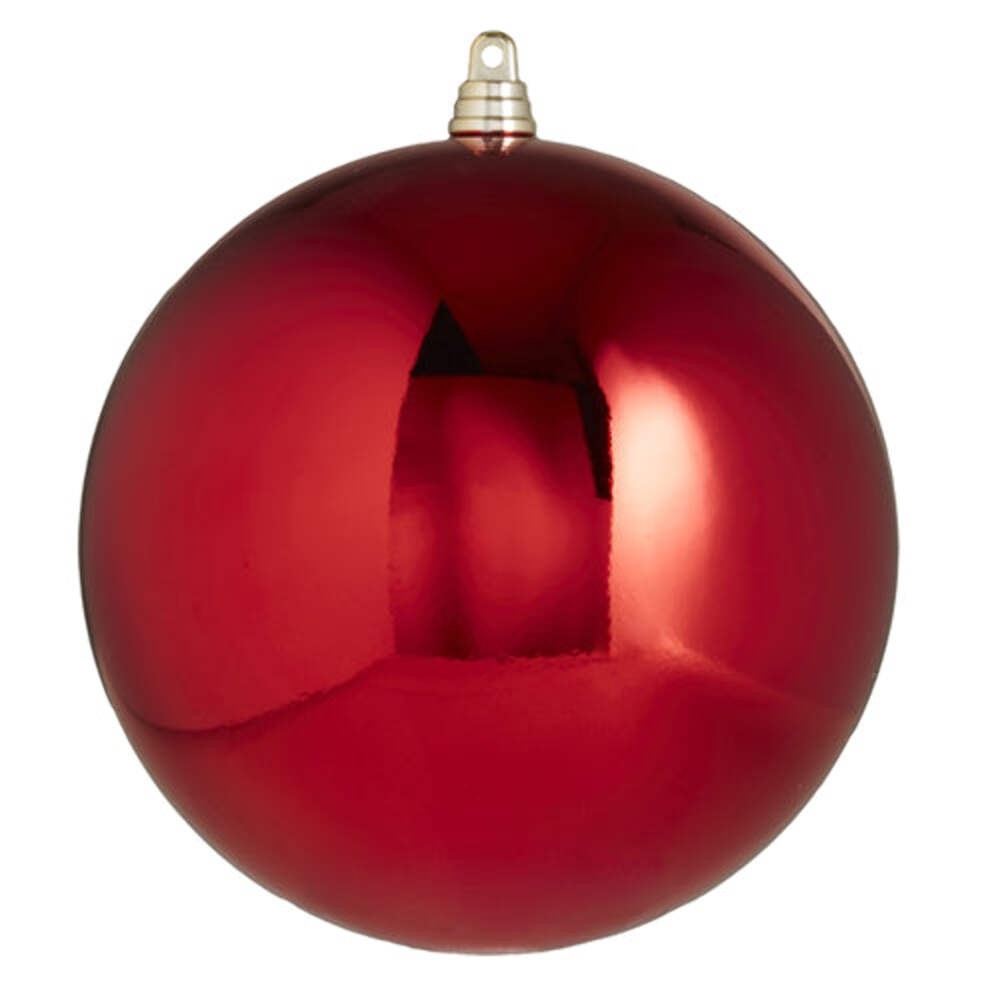 Shiny Red Ball Shatterproof Ornament 6 Inch Diameter