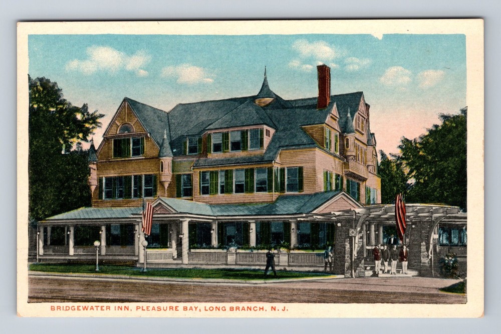Long Branch NJ-New Jersey, Bridgewater Inn, Pleasure Bay Vintage Postcard