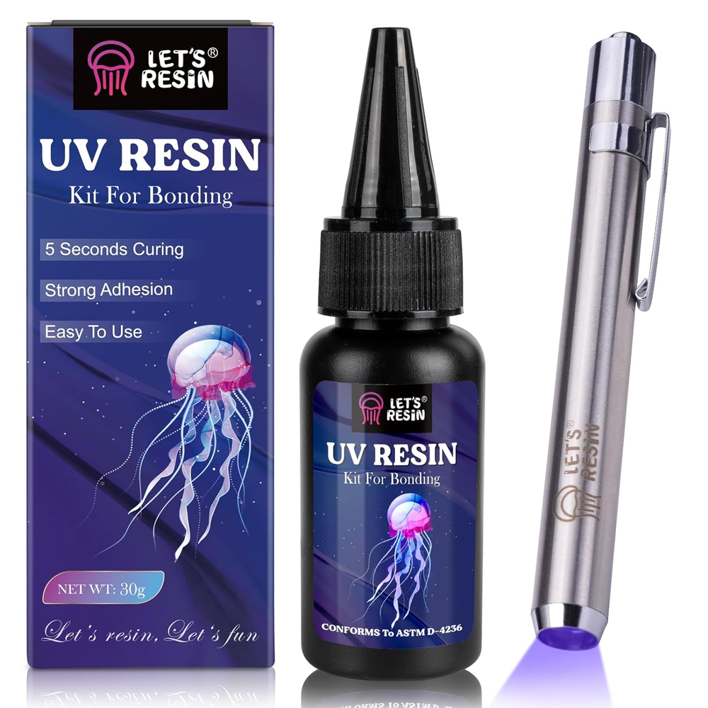 30g UV Resin Kit with Light for Instant Bonding & Curing