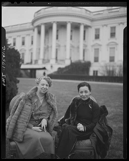 Photo:Washington DC 1943 Madame Chiang Kai-shek Mrs Roosevelt White House