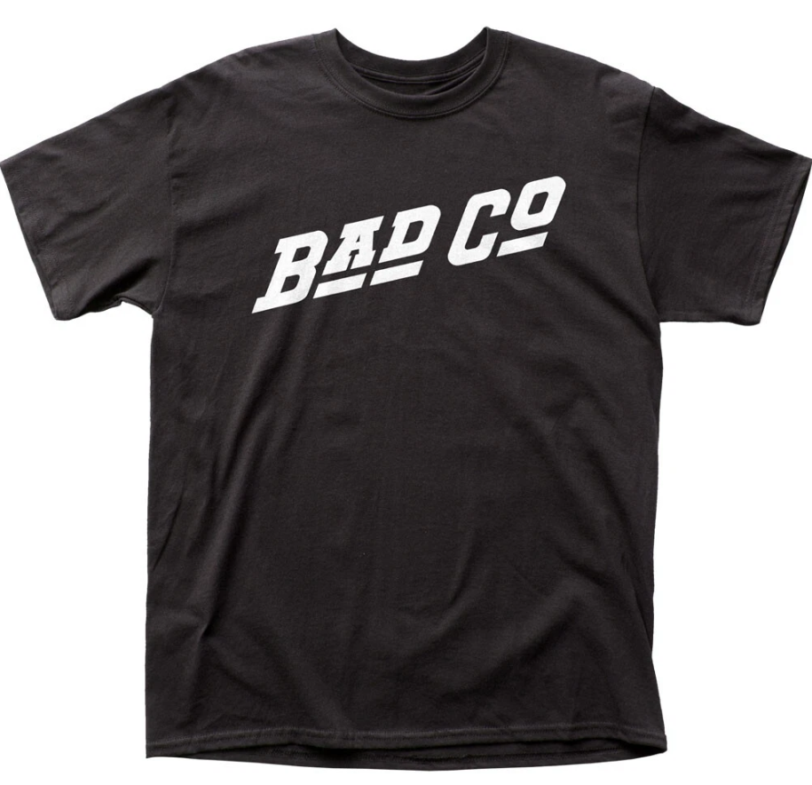Bad Company Logo T Shirt Mens Rock N Roll Music Classic Band Tee Black Siz S-4XL