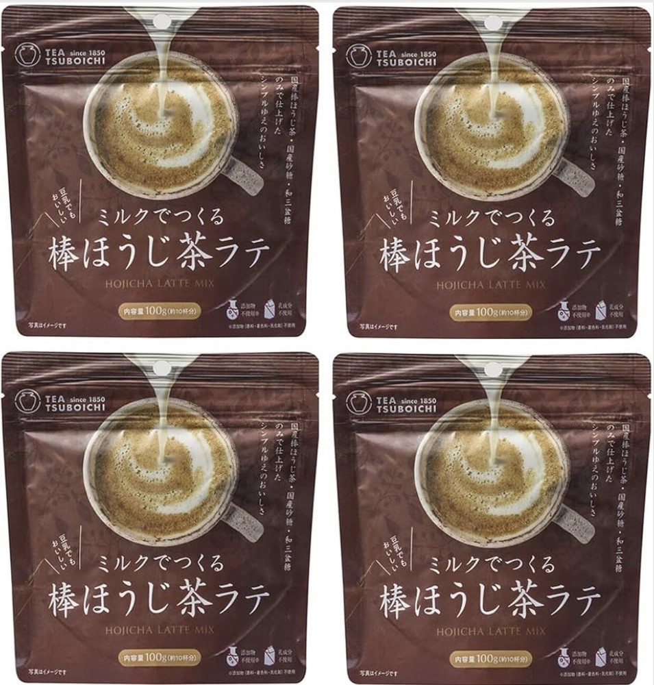 🍵 Tsuboshi Seicha Honpo Hojicha (Roasted Tea) Latte Powder – 100g × 4 Packs
