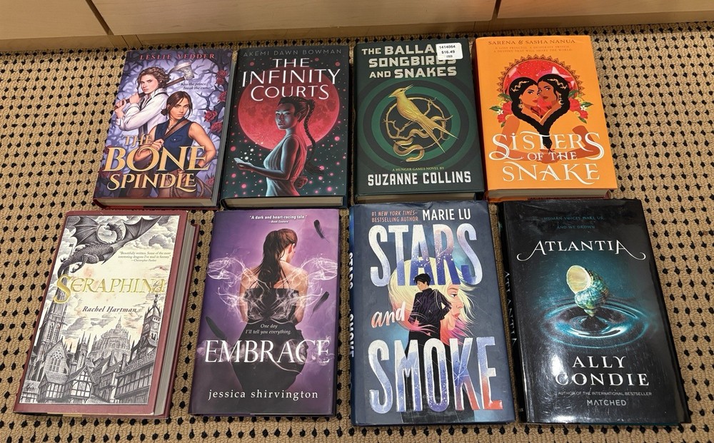 Lot of 8 Young Adult fiction books - Hardcover- First Editions Fantasy/Dystopian