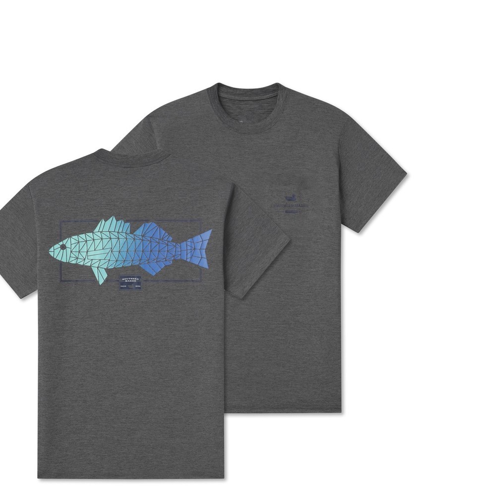 Southern Marsh FieldTec Heathered Performance Tee - Gradient Scales