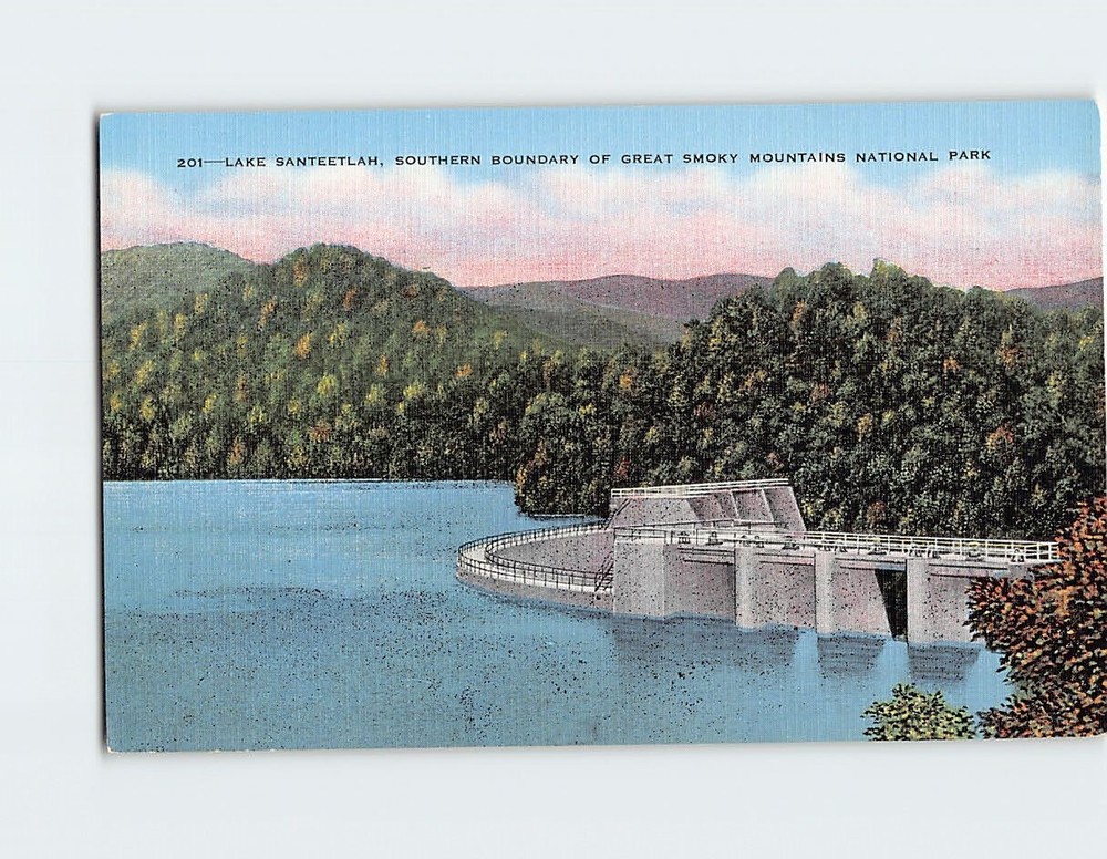 Postcard Lake Santeetlah Southern Great Smoky Mountains National Park NC