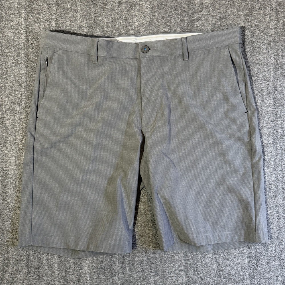 Tommy Bahama Men's Gray Island Zone Performance Stretch Golf Shorts Size 38”