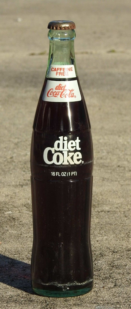 1 Full 16 Ounce Bottle Return for Refund CAFFEINE FREE diet COKE Free Shipping!