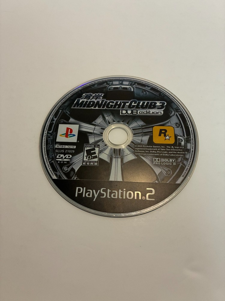 Midnight Club 3: DUB Edition (Sony PlayStation 2, 2005) - Disc Only