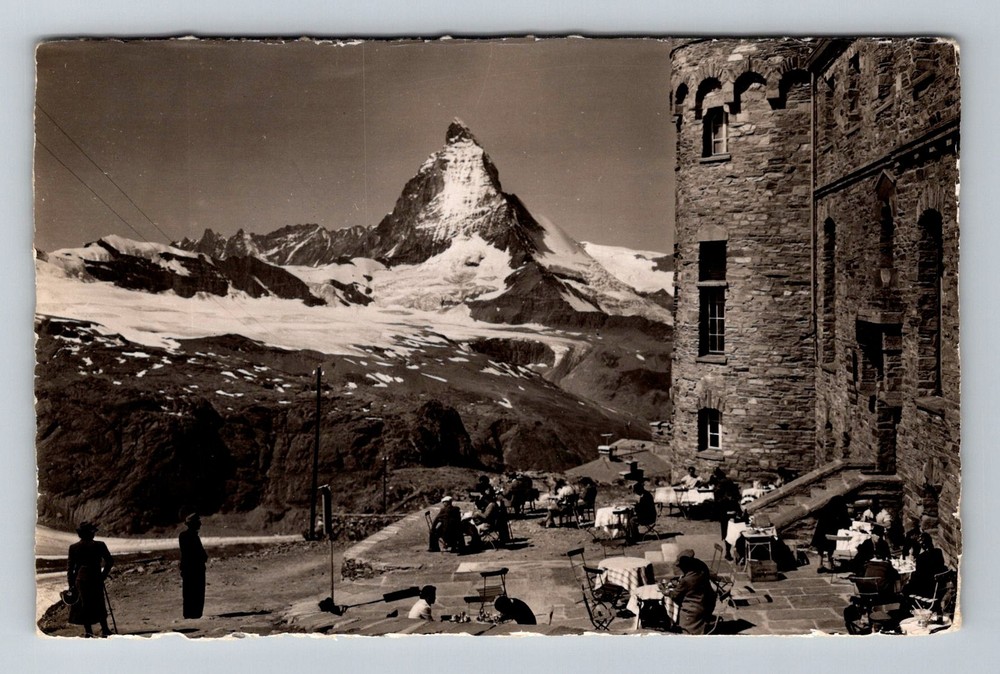 Switzerland- Zermatt Matterhorn Kulmhotel Gornergrat Old Vintage c1928 Postcard