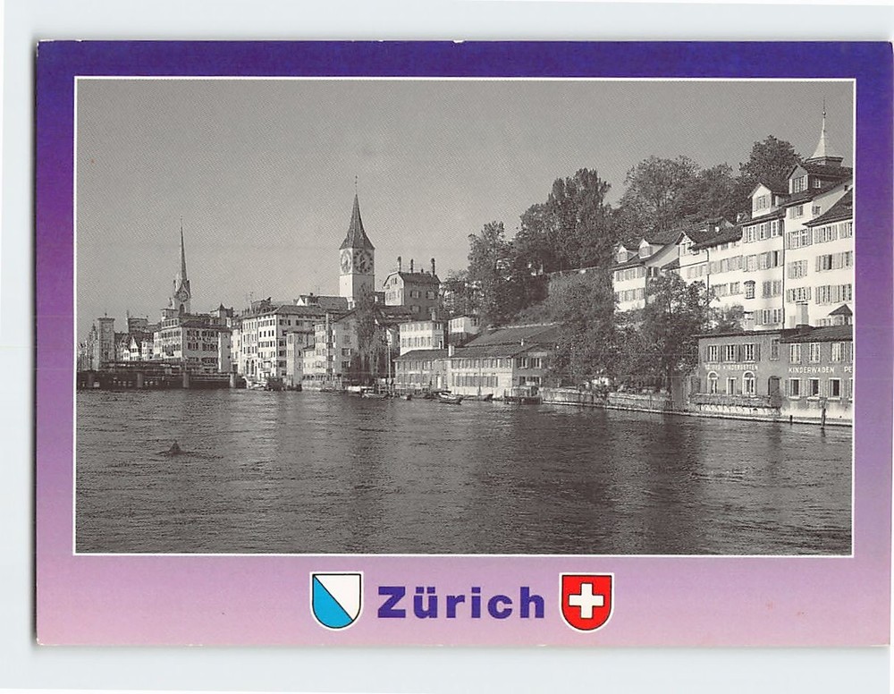 Postcard Scenic View in Zürich Switzerland