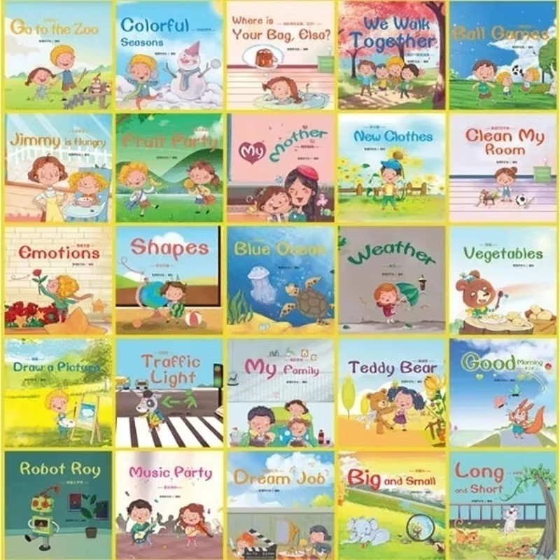 60 Books/Set Children's English Early Learning Picture Book Graded Reading Story