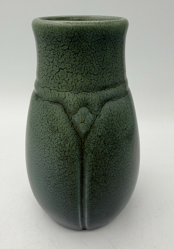 Rookwood 1921 Arts & Crafts Style #1825 Matte Blue Green Pottery Vase